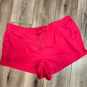NWT Cacique Swim hot pink plus size water shorts Sz 26-28 w/inner panties